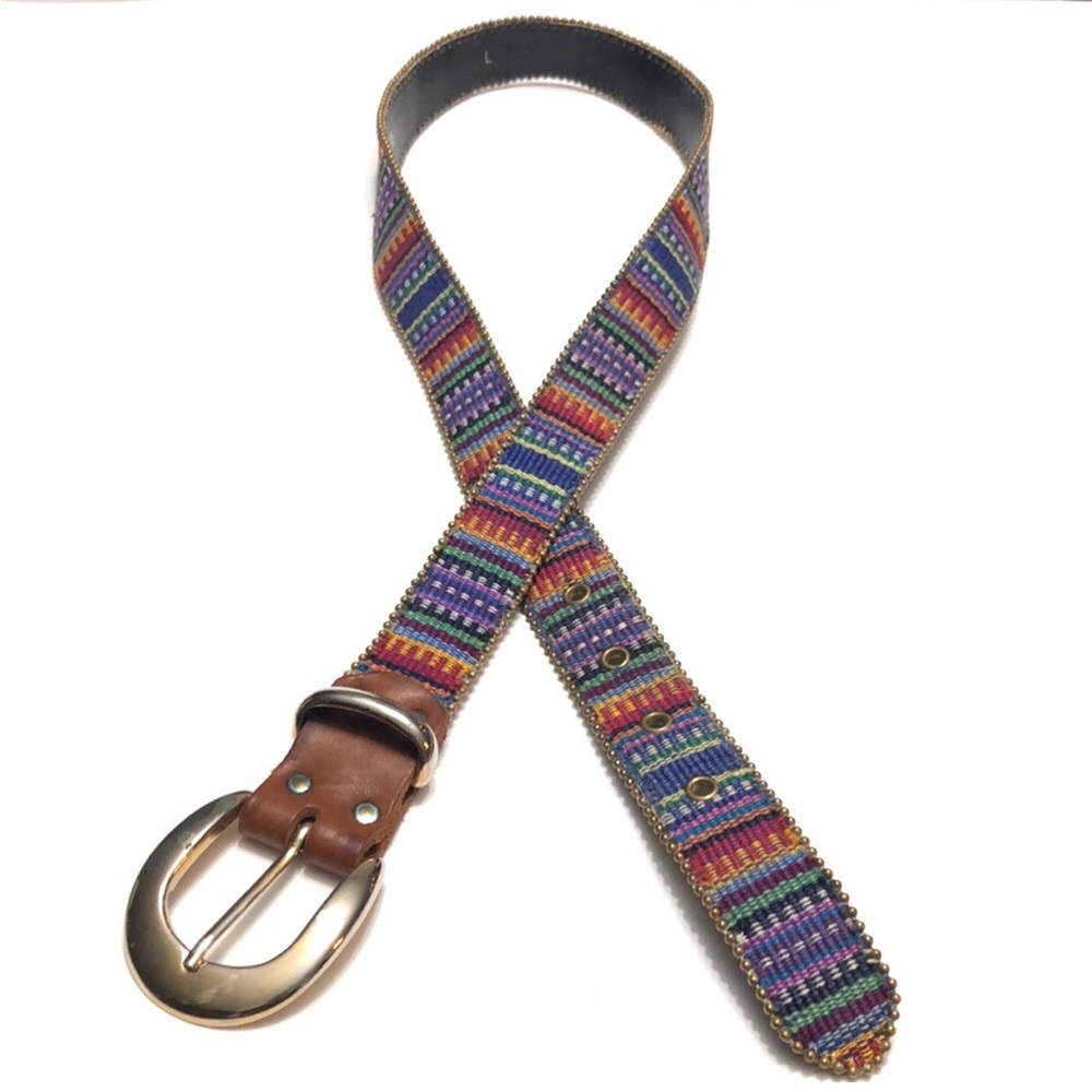 Ribco USA Multi Colored Fabric Bonded Belt size Large